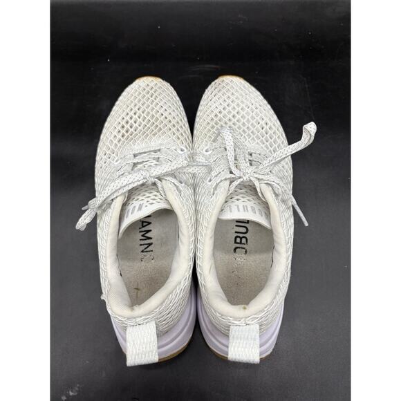 NOBULL Shoes Womens Size 8.5 Men 7 Diamond Mesh Knit Runner Crossfit White - Picture 5 of 7